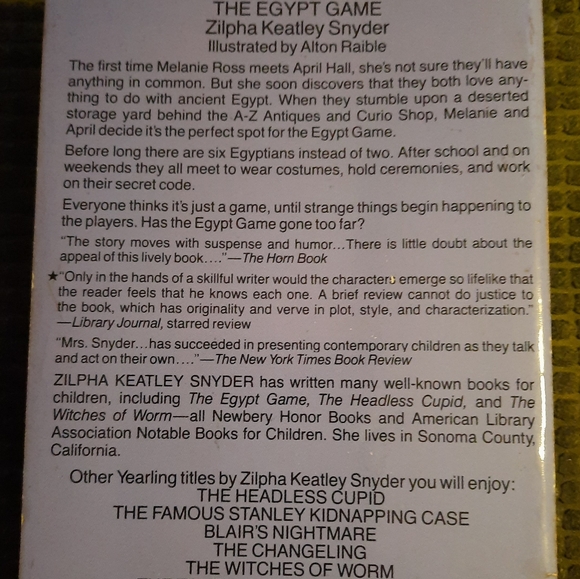 THE EGYPT GAME by Ziltha Keatley Snyder - Picture 2 of 3